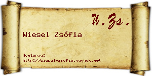 Wiesel Zsófia névjegykártya