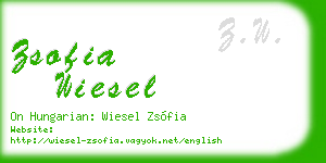 zsofia wiesel business card